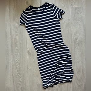 Fitted Striped Midi Dress